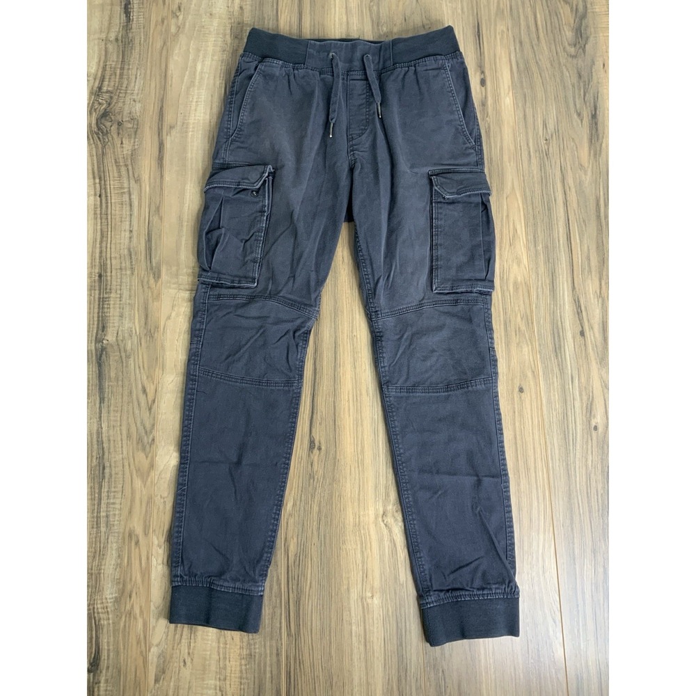 H&M Women's XS Cargo Skinny‎ Fit Jeans Light Wash Black Pull On